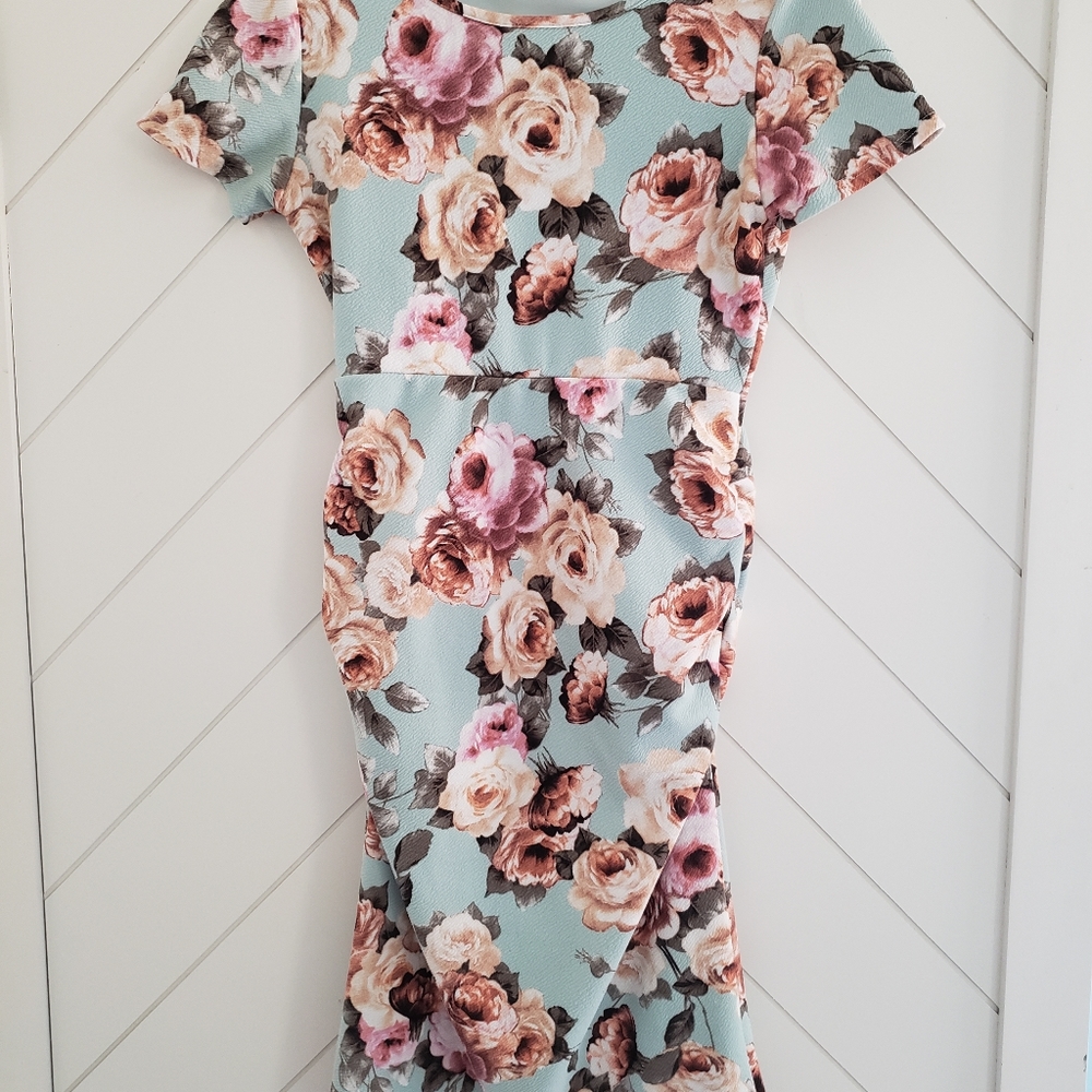 Pink Blush maternity fitted dress